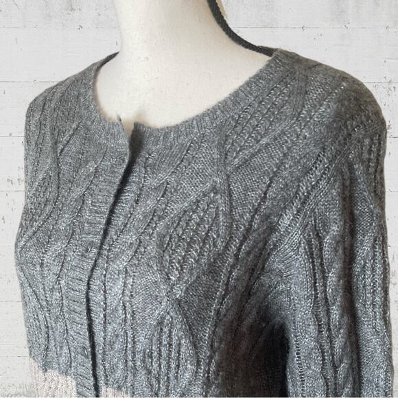 Woolrich Crewneck Cardigan Wool Mohair Blend  Sweater Size Medium - Picture 3 of 11